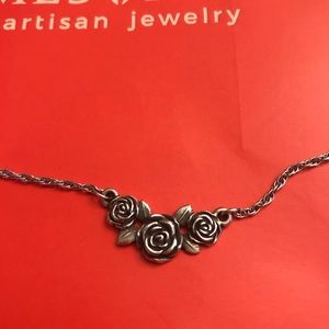 James Avery 20” adjustable rose necklace EUC